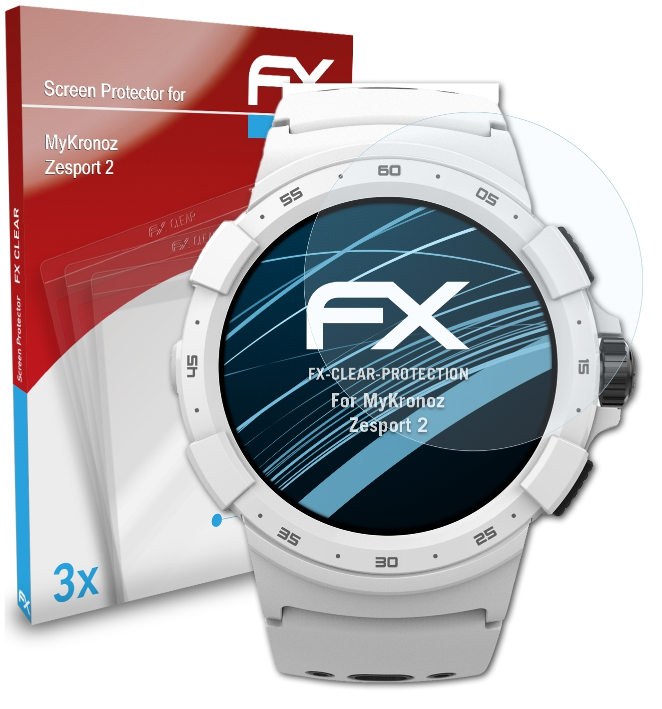 ATFOLIX 3x FX-Clear Displayschutz(für MyKronoz 2) Zesport