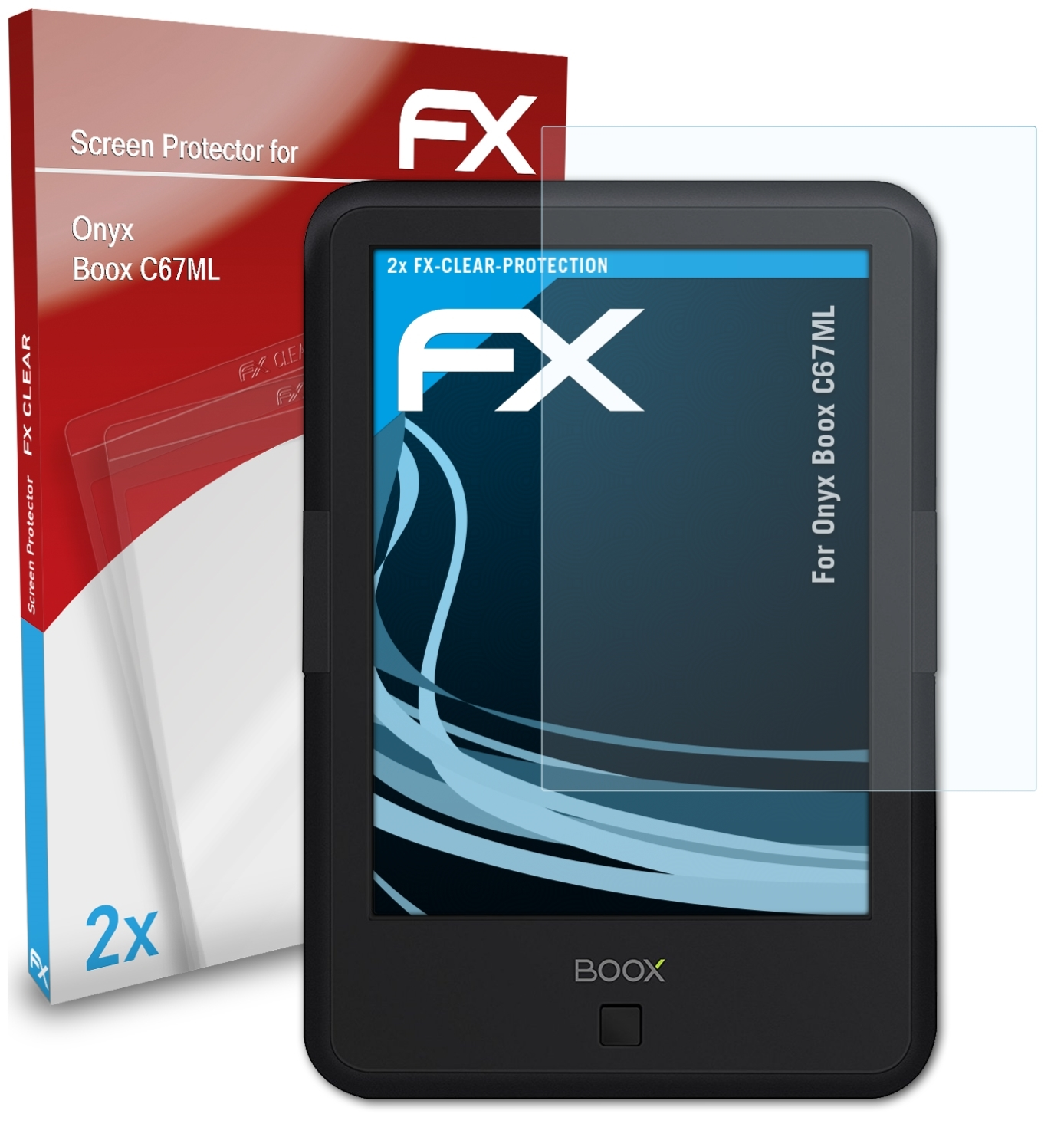 2x BOOX FX-Clear C67ML) ATFOLIX Displayschutz(für