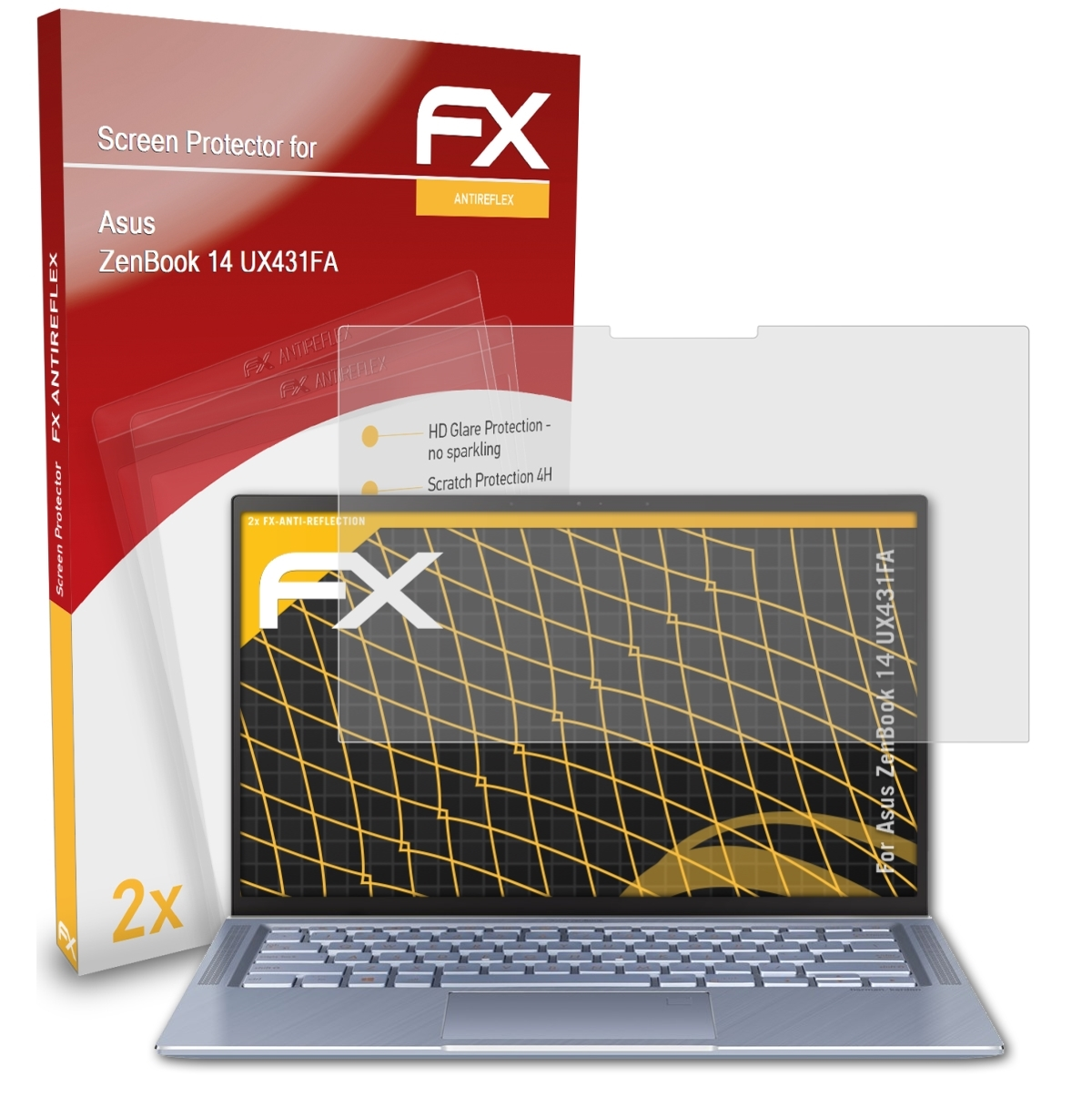 ATFOLIX 2x (UX431FA)) ZenBook Asus Displayschutz(für 14 FX-Antireflex