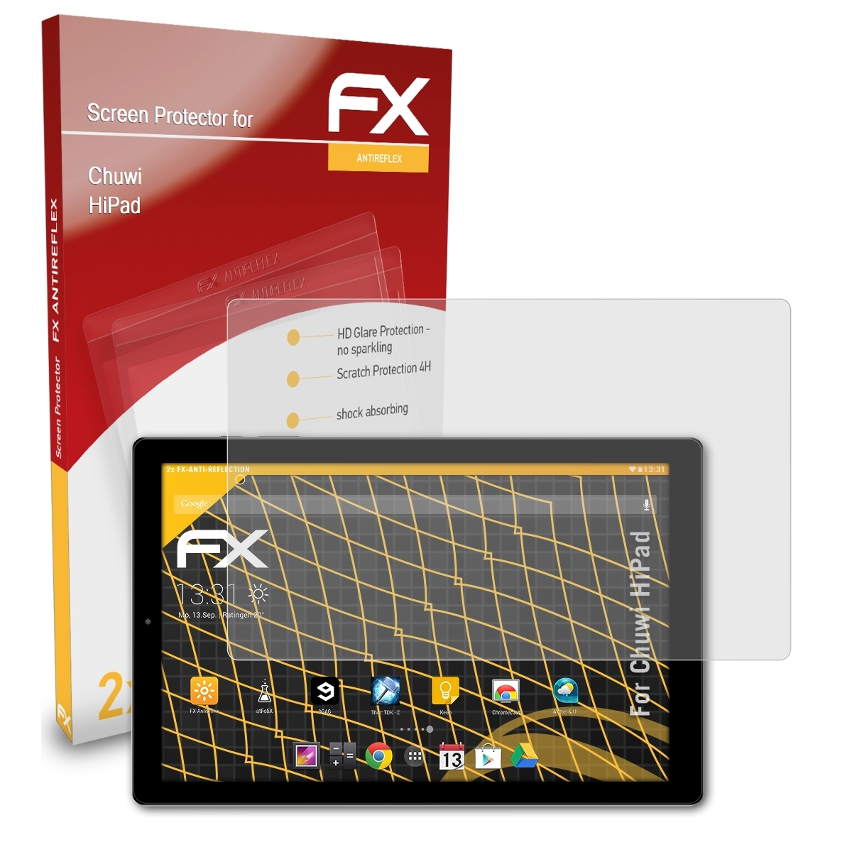 ATFOLIX 2x FX-Antireflex Chuwi Displayschutz(für HiPad)