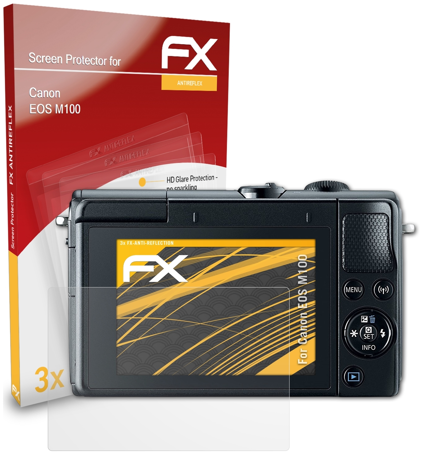 FX-Antireflex Displayschutz(für Canon EOS M100) 3x ATFOLIX
