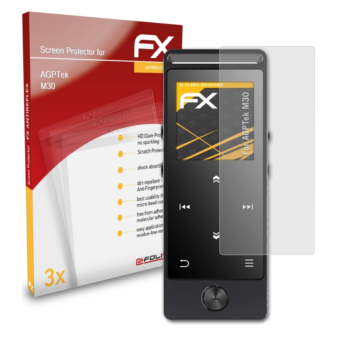 FX-Antireflex Displayschutz(für 3x M30) AGPTek ATFOLIX
