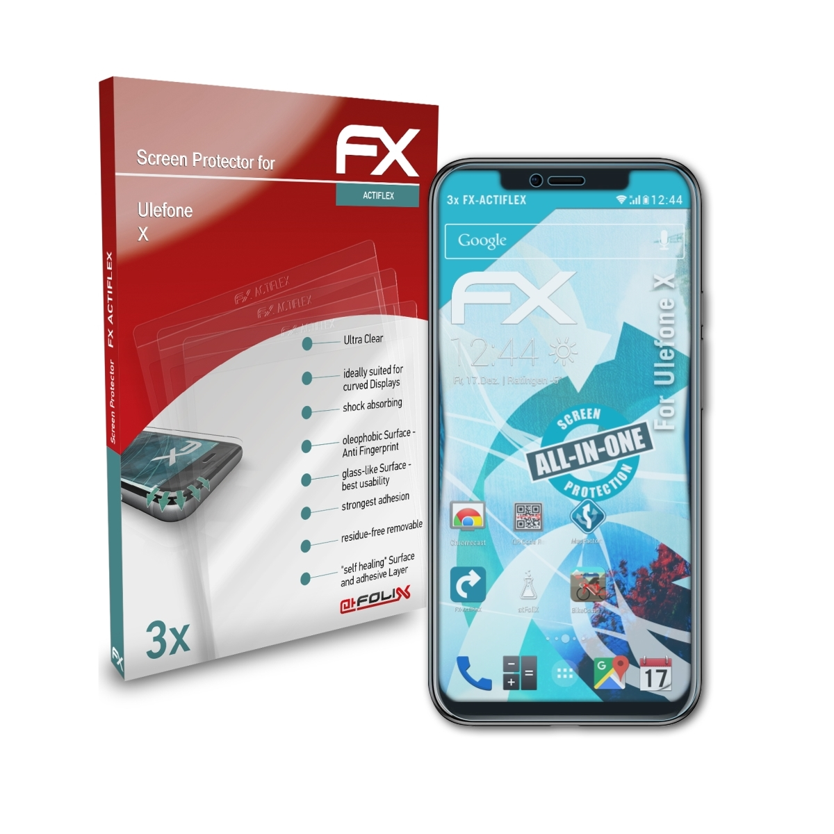 FX-ActiFleX X) ATFOLIX 3x Ulefone Displayschutz(für