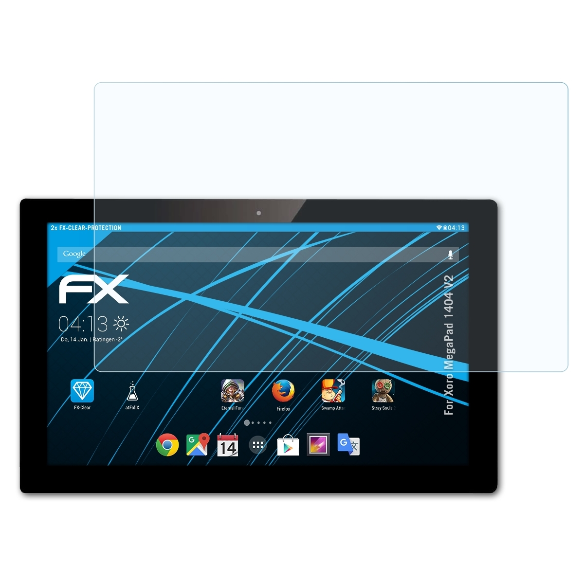 V2) FX-Clear MegaPad Displayschutz(für Xoro ATFOLIX 1404 2x