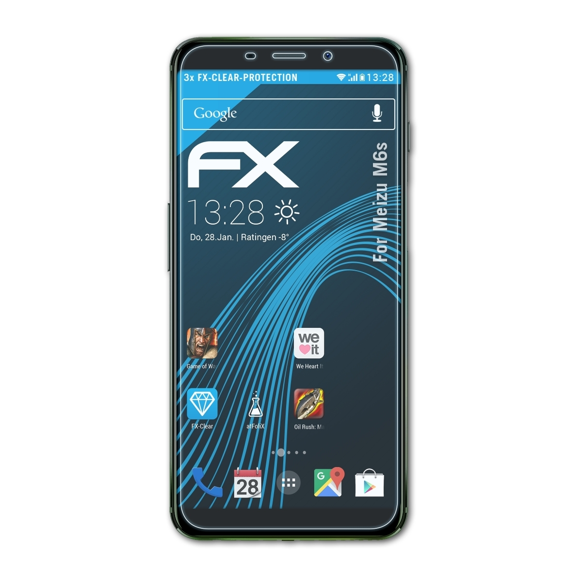 FX-Clear Displayschutz(für M6s) 3x ATFOLIX Meizu