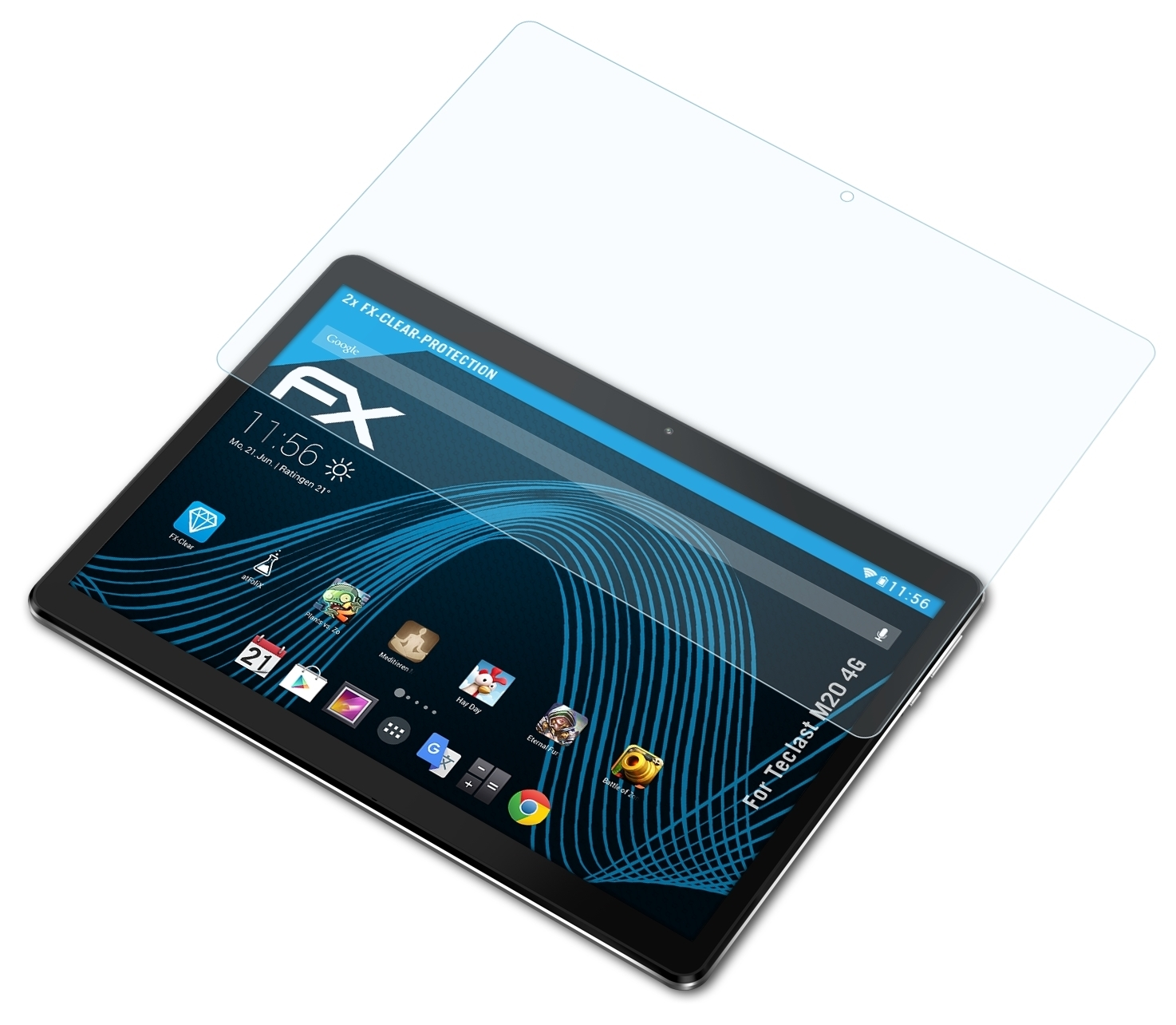 ATFOLIX 2x M20 Teclast Displayschutz(für 4G) FX-Clear