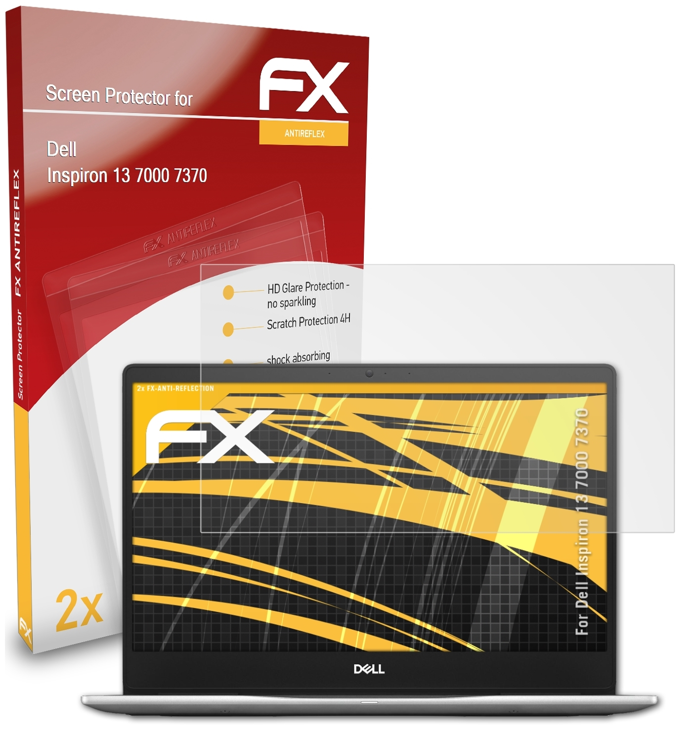 Inspiron 2x 7000 ATFOLIX 13 Dell FX-Antireflex (7370)) Displayschutz(für