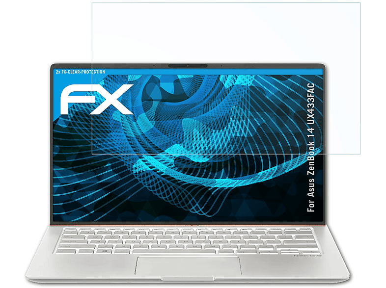 ATFOLIX 2x FX-Clear Displayschutz(für Asus ZenBook 14 (UX433FAC))