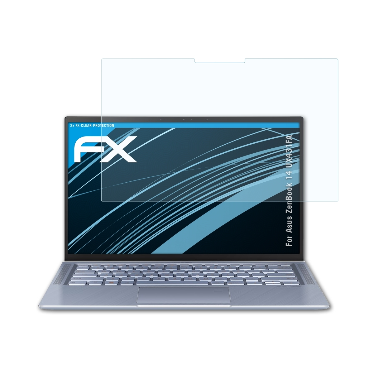 ATFOLIX 2x FX-Clear Displayschutz(für Asus ZenBook (UX431FA)) 14