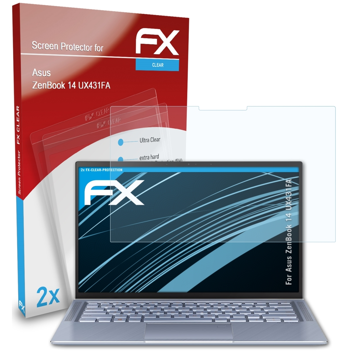 2x FX-Clear (UX431FA)) Asus ATFOLIX ZenBook 14 Displayschutz(für