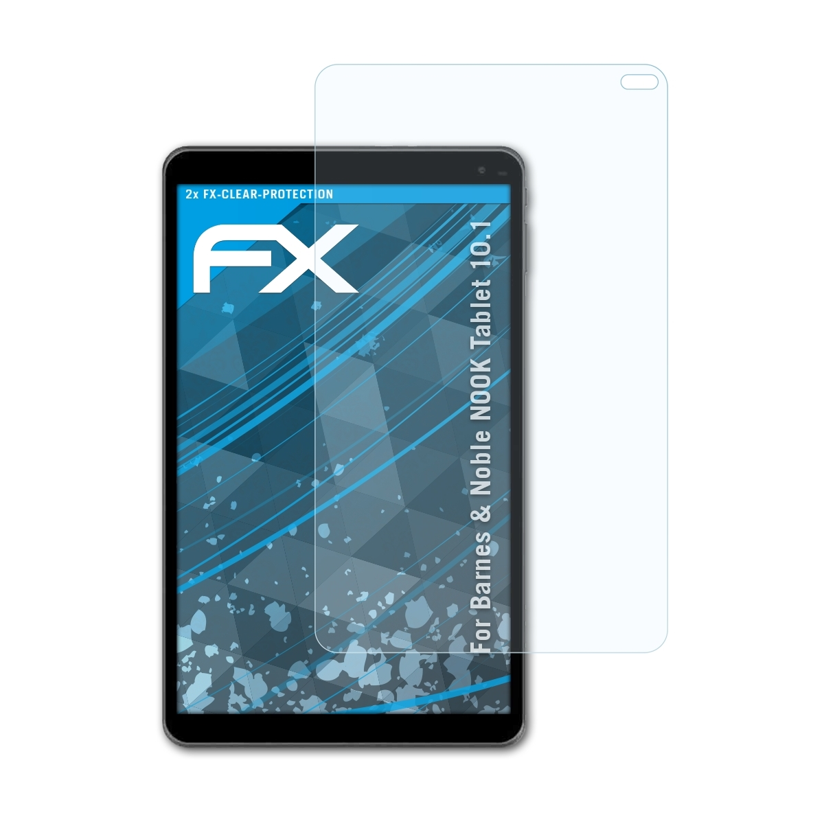 Displayschutz(für 2x 10.1) Barnes NOOK & Tablet Noble ATFOLIX FX-Clear