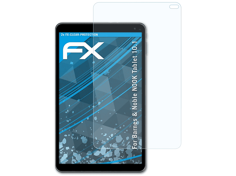 ATFOLIX 2x FX-Clear Displayschutz(für Barnes & Noble NOOK Tablet 10.1)