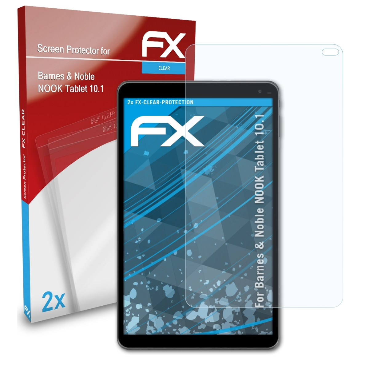 Tablet NOOK 2x Noble Barnes Displayschutz(für & FX-Clear 10.1) ATFOLIX