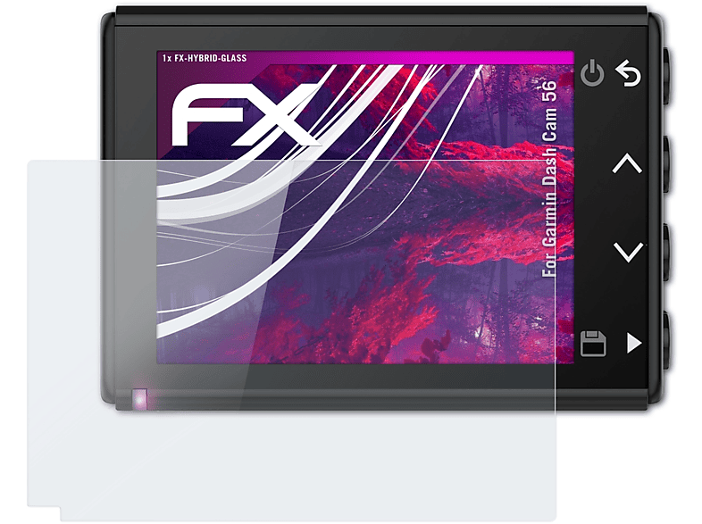 ATFOLIX FX-Hybrid-Glass Schutzglas(für Garmin Dash Cam 56)