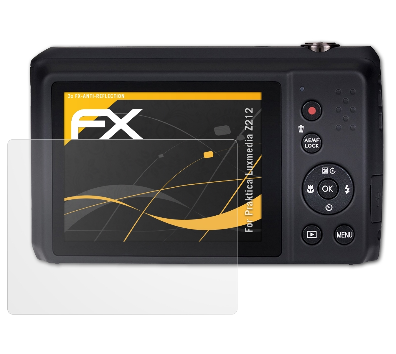 ATFOLIX 3x FX-Antireflex Displayschutz(für Luxmedia Z212) Praktica