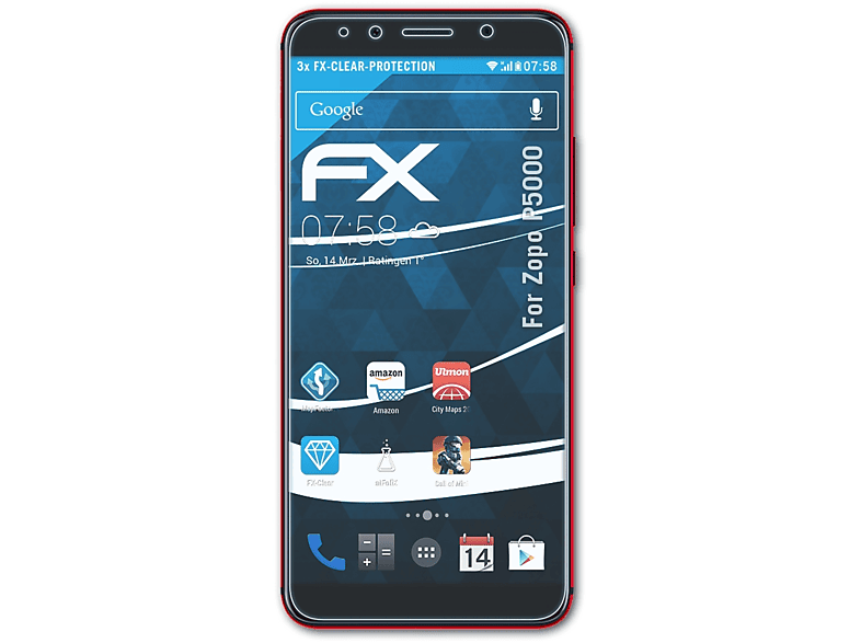 FX-Clear Zopo P5000) Displayschutz(für 3x ATFOLIX
