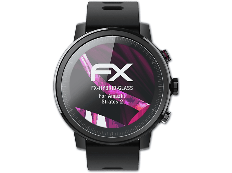 2) FX-Hybrid-Glass Stratos Amazfit ATFOLIX Schutzglas(für