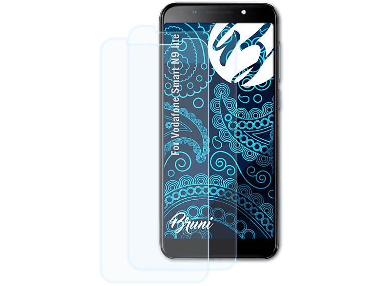 BRUNI 2x Basics-Clear Schutzfolie(für Vodafone N9 lite) Smart