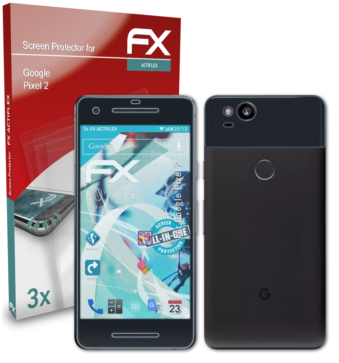 ATFOLIX 3x FX-ActiFleX Pixel Displayschutz(für Google 2)