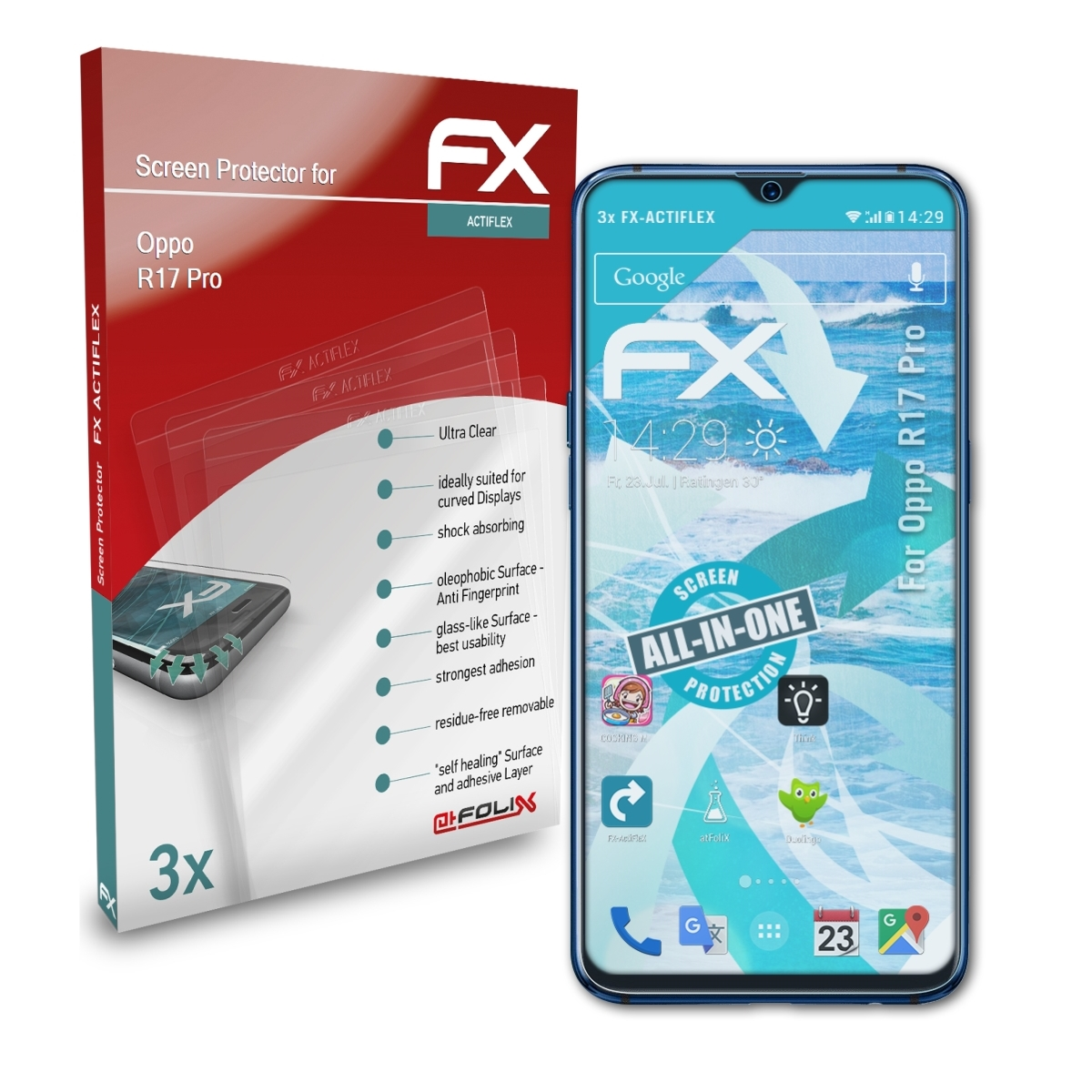 FX-ActiFleX Oppo ATFOLIX R17 Pro) Displayschutz(für 3x