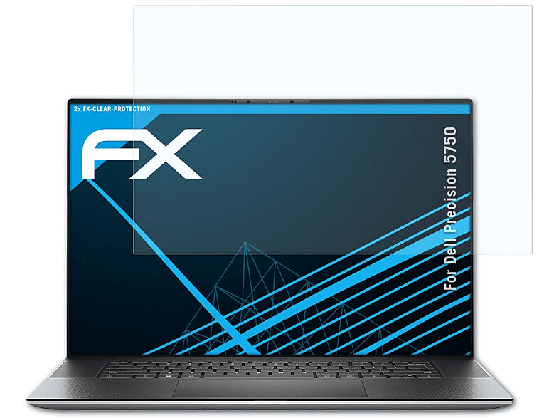 ATFOLIX 2x FX-Clear Displayschutz(für Dell Precision 5750)