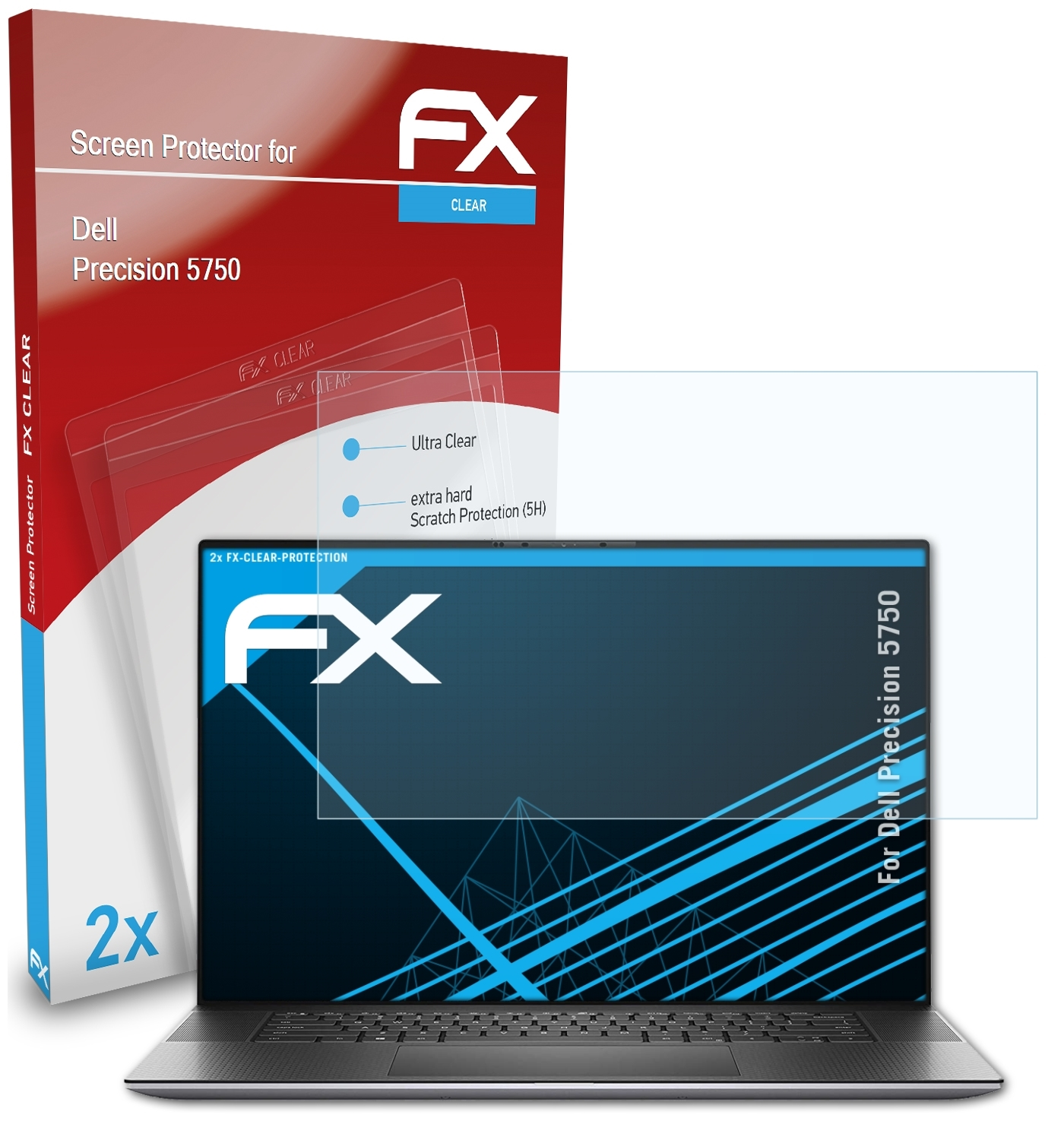 Precision 2x FX-Clear Displayschutz(für 5750) Dell ATFOLIX