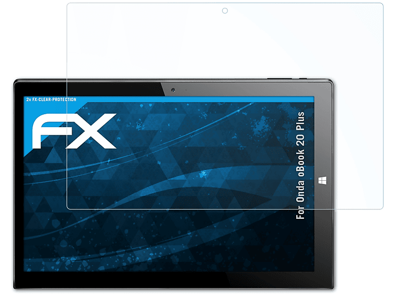 ATFOLIX 2x FX-Clear Displayschutz(für Onda oBook 20 Plus)