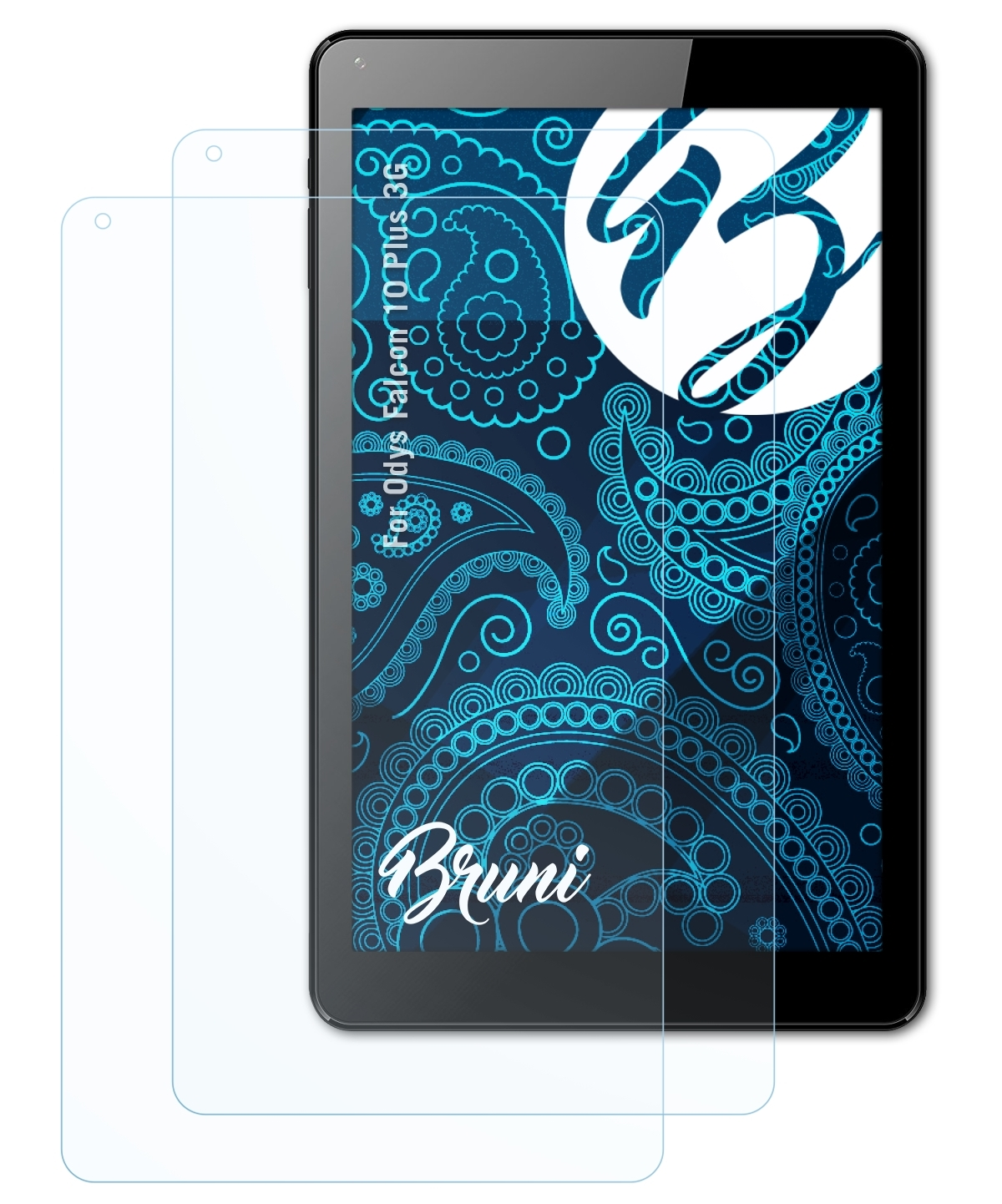 BRUNI 2x Falcon 10 3G) Basics-Clear Odys Plus Schutzfolie(für