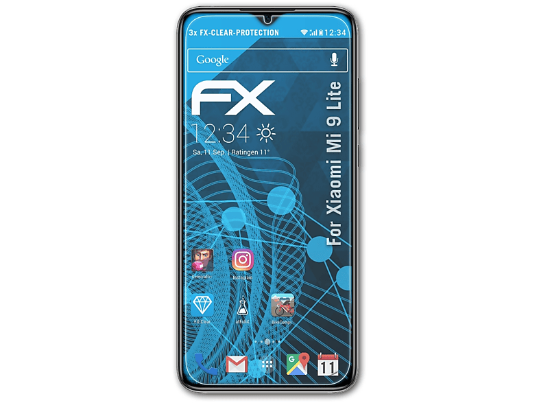 9 Displayschutz(für ATFOLIX 3x Mi Xiaomi Lite) FX-Clear