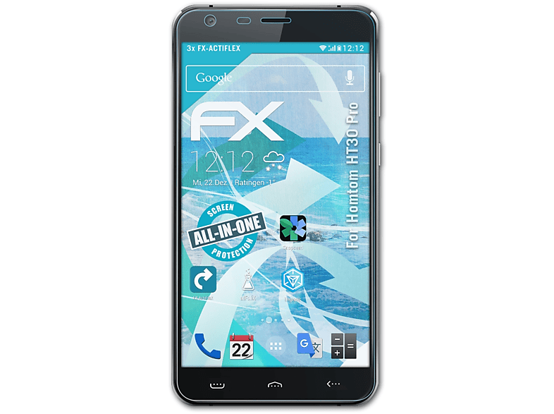 FX-ActiFleX Pro) Homtom HT30 Displayschutz(für 3x ATFOLIX