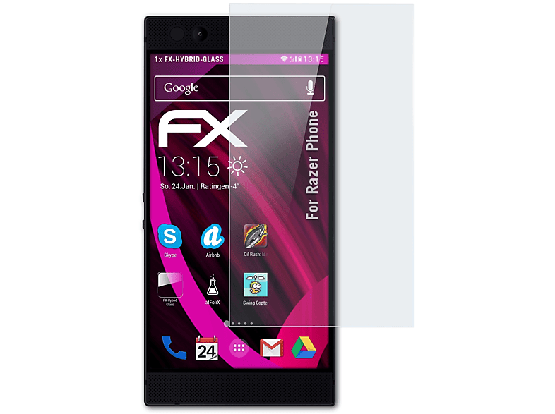 Offizieller Versandhandel der Marke ATFOLIX FX-Hybrid-Glass Schutzglas(für Razer Phone)