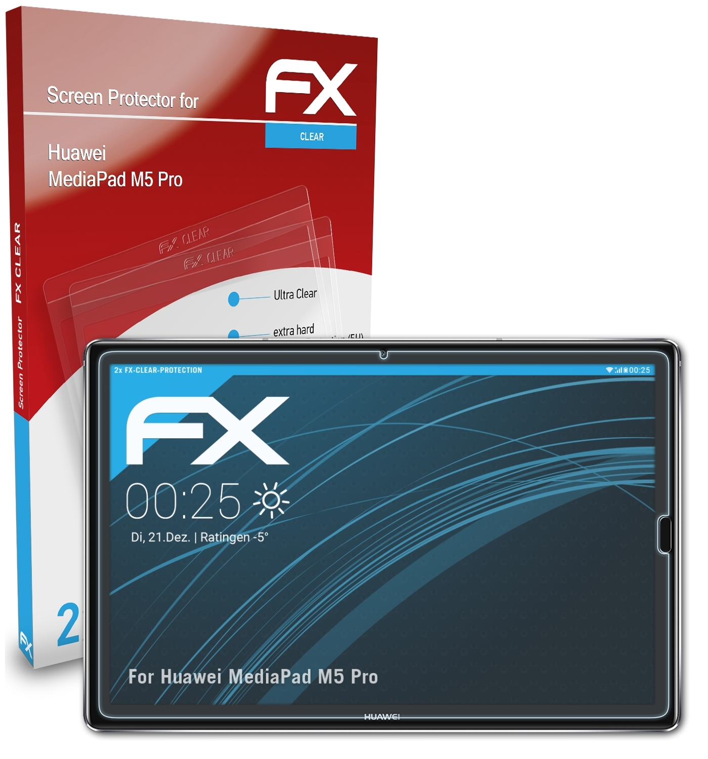 MediaPad ATFOLIX Huawei Pro) Displayschutz(für 2x M5 FX-Clear