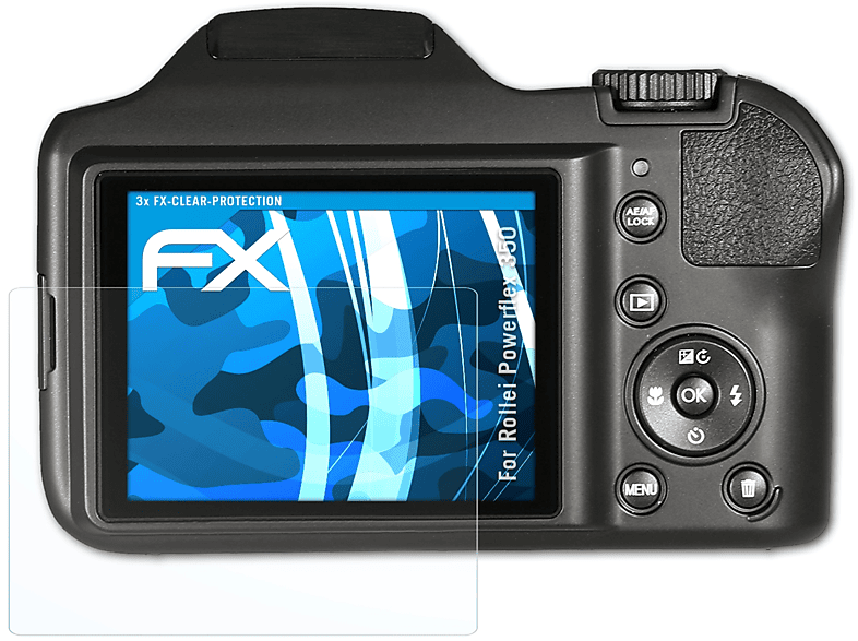 Displayschutz(für Rollei ATFOLIX Powerflex 350) FX-Clear 3x