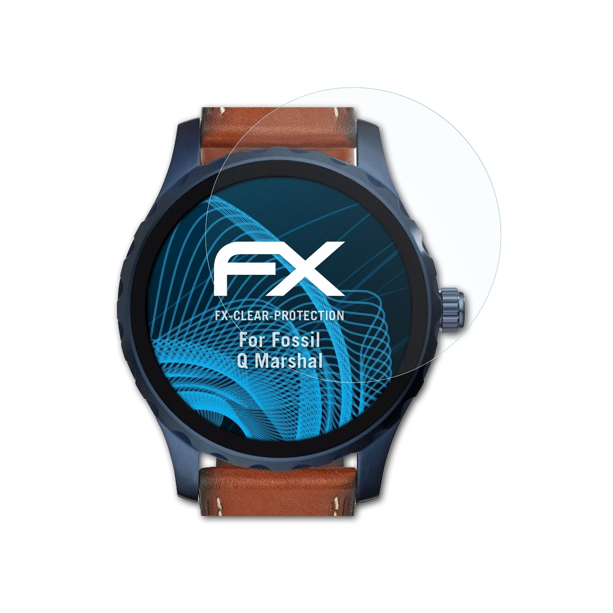 ATFOLIX 3x FX-Clear Displayschutz(für Fossil Marshal) Q