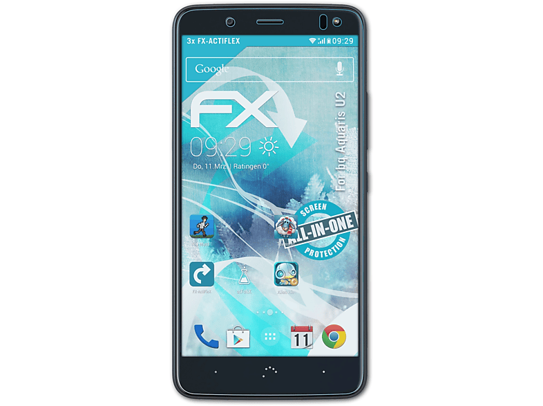 FX-ActiFleX Displayschutz(für Aquaris U2) bq ATFOLIX 3x