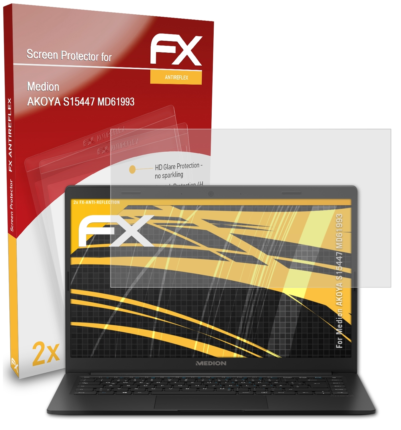 2x Medion FX-Antireflex ATFOLIX S15447 (MD61993)) Displayschutz(für AKOYA