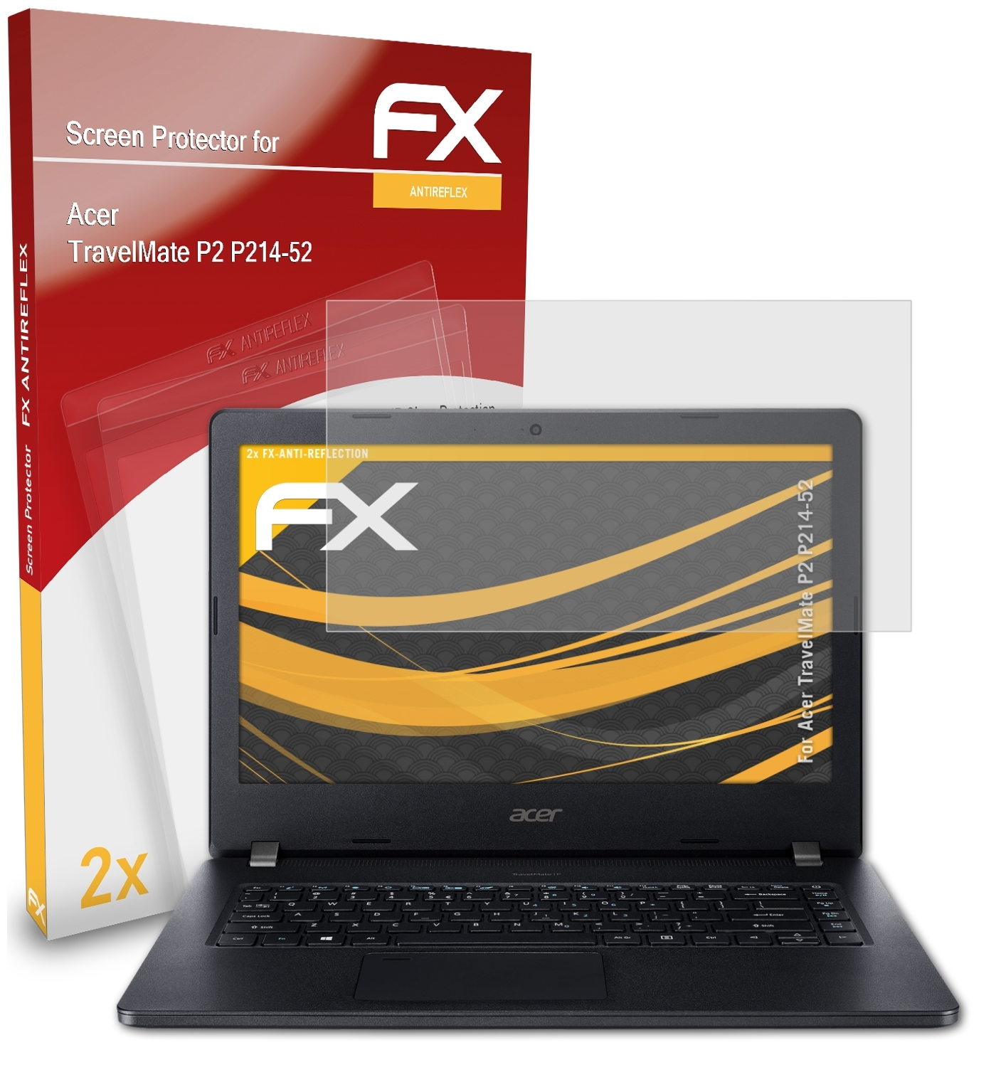 Acer P2 (P214-52)) ATFOLIX Displayschutz(für TravelMate 2x FX-Antireflex