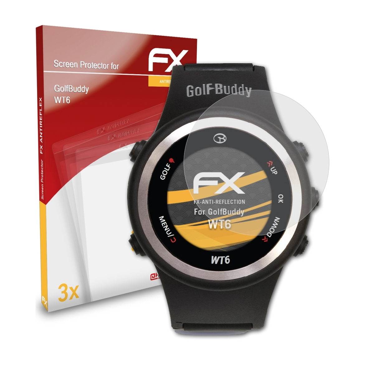 ATFOLIX 3x FX-Antireflex WT6) Displayschutz(für GolfBuddy