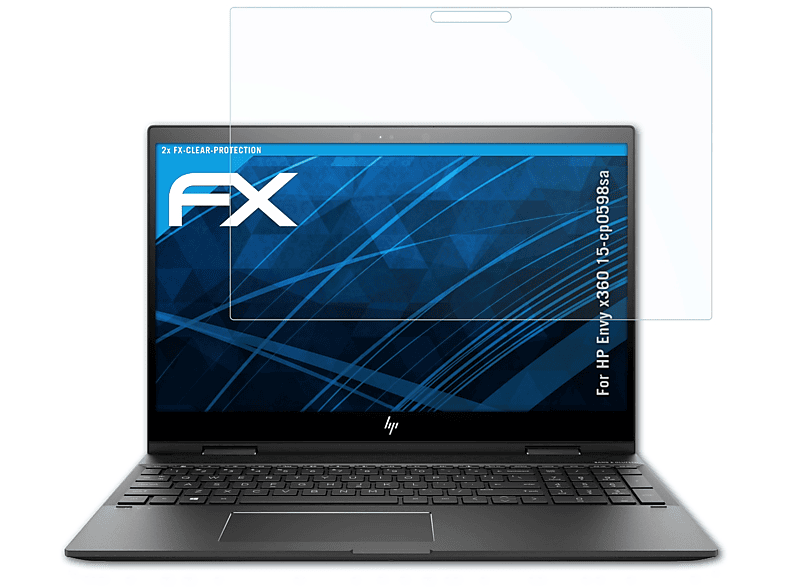 ATFOLIX 2x FX-Clear Displayschutz(für HP Envy x360 15-cp0598sa)