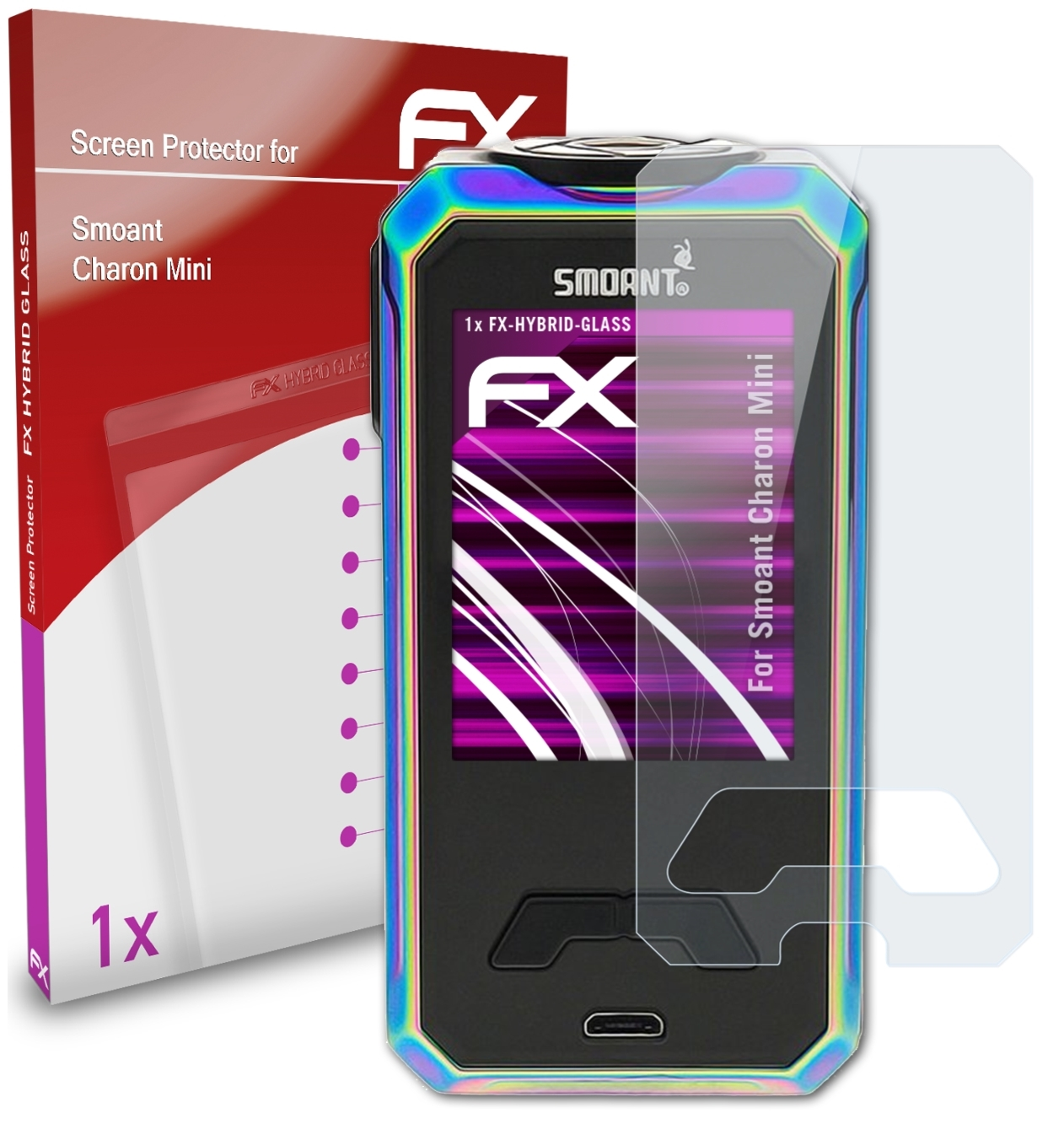 Charon FX-Hybrid-Glass ATFOLIX Schutzglas(für Mini) Smoant