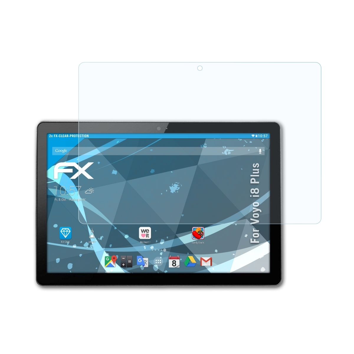 ATFOLIX 2x FX-Clear Displayschutz(für Voyo i8 Plus)