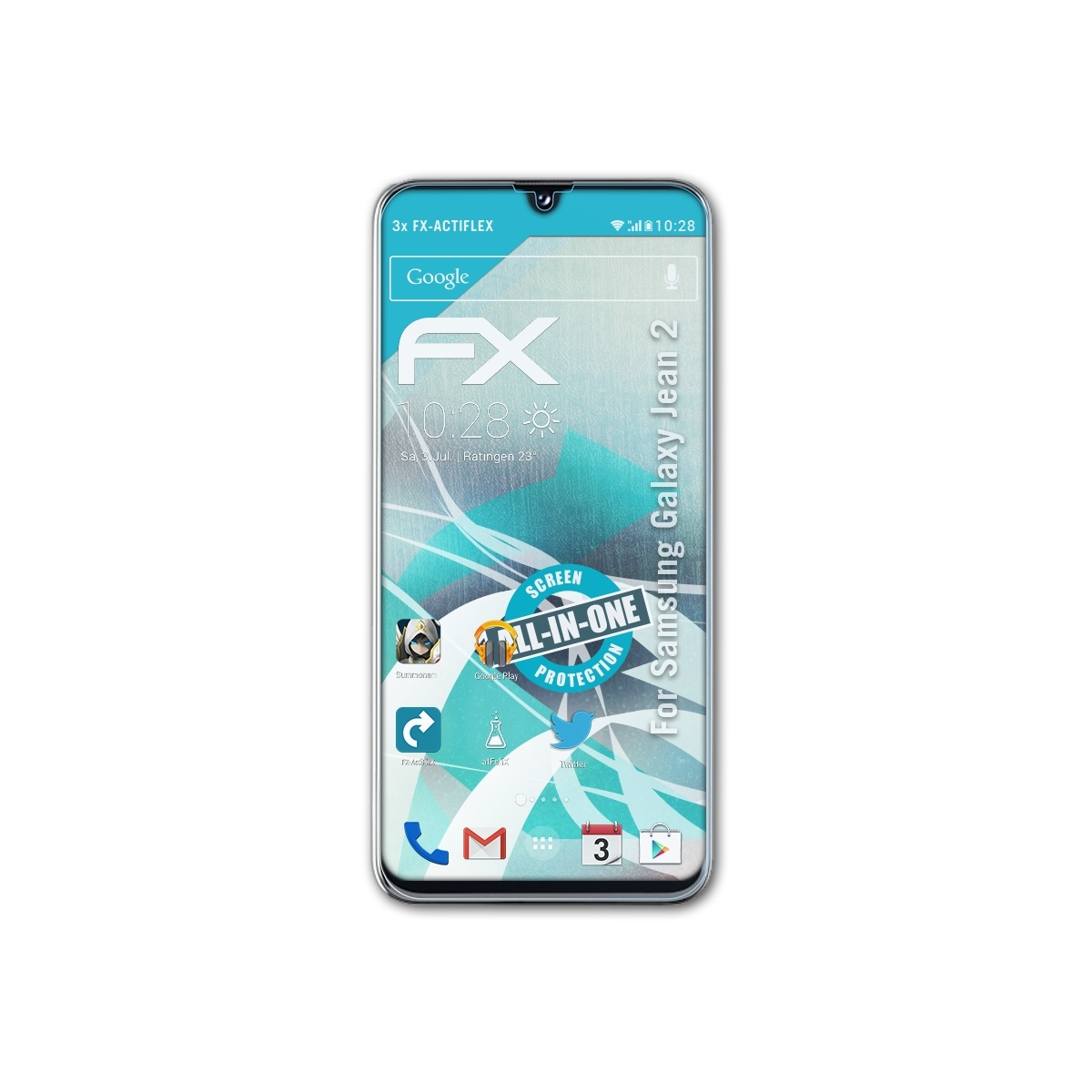 ATFOLIX 3x Galaxy FX-ActiFleX Samsung Jean Displayschutz(für 2)