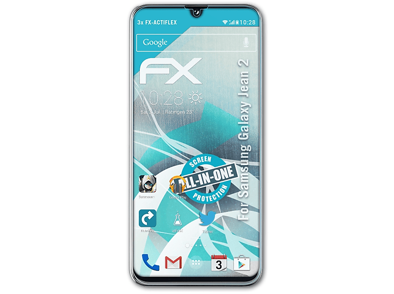 ATFOLIX 3x FX-ActiFleX Displayschutz(für Samsung Galaxy Jean 2) | Displayschutzfolien & Gläser