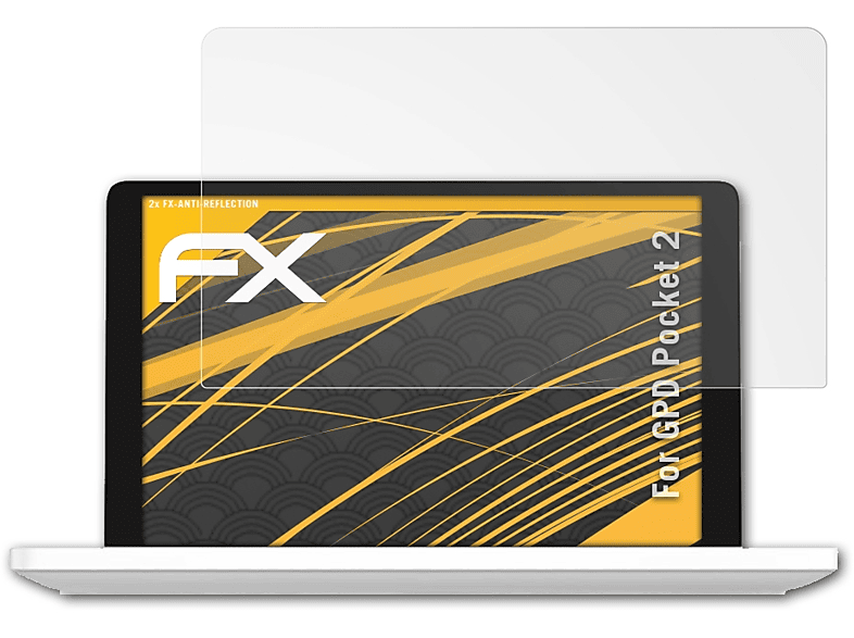 ATFOLIX 2x FX-Antireflex Displayschutz(für GPD Pocket 2)