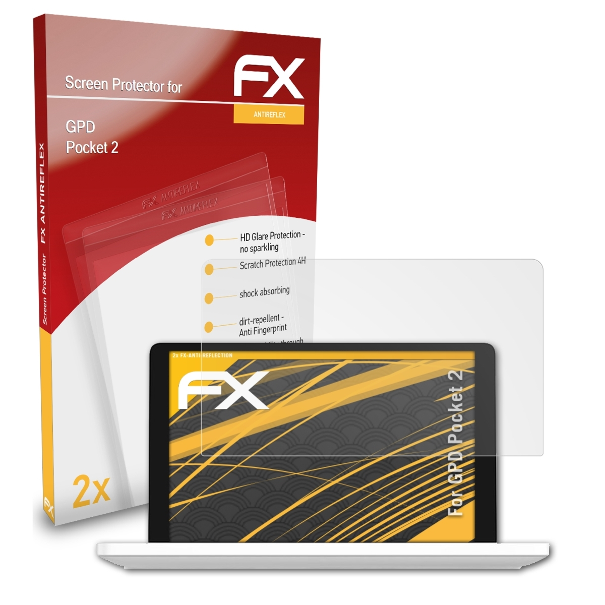 ATFOLIX 2x FX-Antireflex Displayschutz(für 2) Pocket GPD