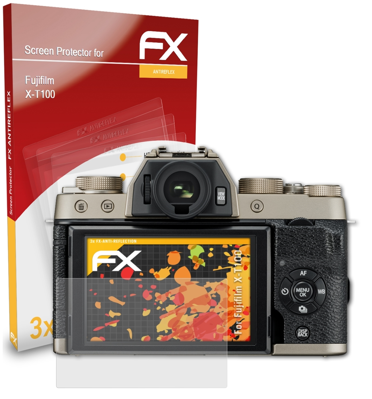 ATFOLIX Displayschutz(für Fujifilm X-T100) 3x FX-Antireflex