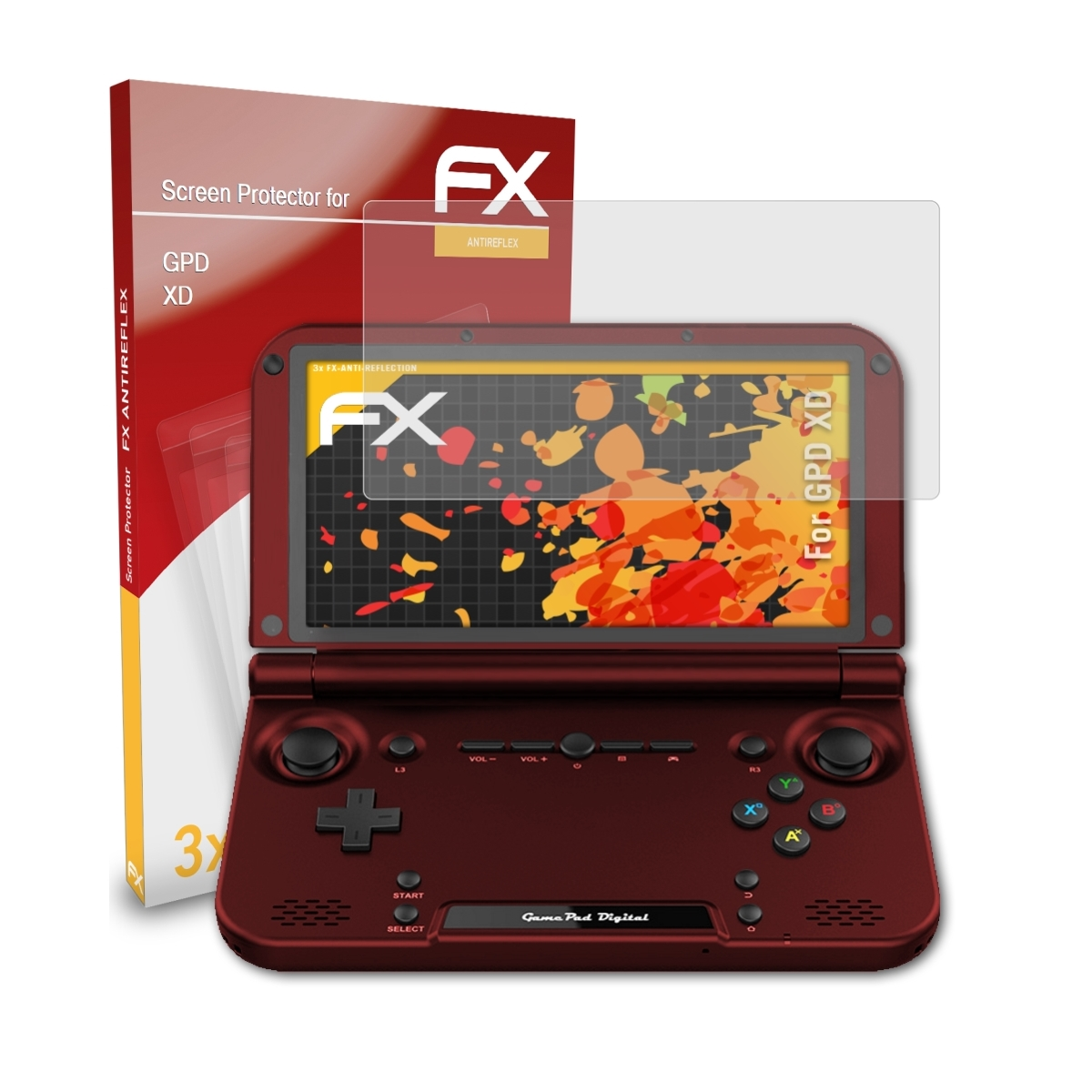 XD) ATFOLIX FX-Antireflex GPD 3x Displayschutz(für