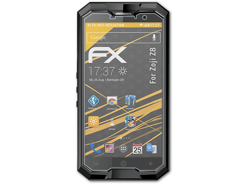 ATFOLIX 3x FX-Antireflex Z8) Displayschutz(für Zoji