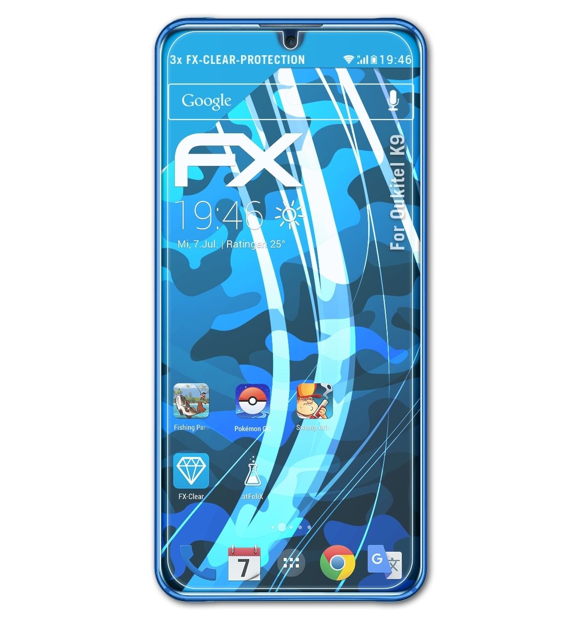 ATFOLIX 3x FX-Clear Displayschutz(für Oukitel K9)