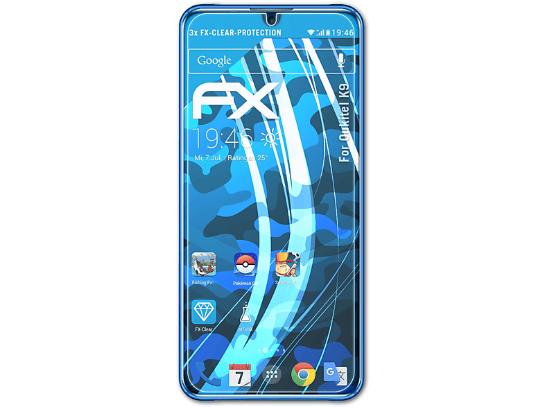 ATFOLIX 3x Displayschutz(für Oukitel FX-Clear K9)